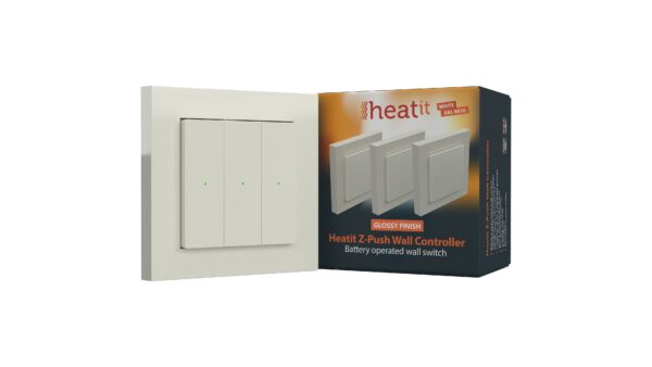 Heatit Z-Push Wall Controller White RAL 9010 GLOSSY