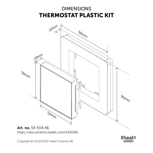 Heatit Plastic kit Heatit Z-TRM - Black RAL9011 — alternate view 2